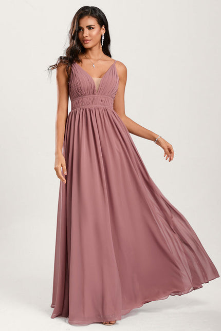 Robe Cérémonie Longue Volants Rose - gallery 5