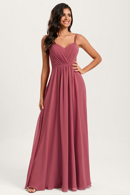 Robe Cérémonie Longue Volants Rose - gallery 2