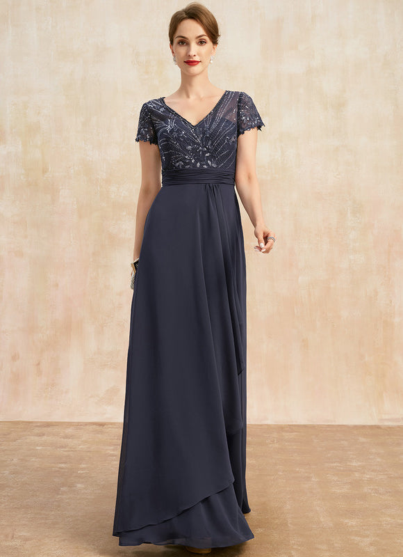 Robe Cérémonie Vaporeuse Marine Élégante - gallery 1