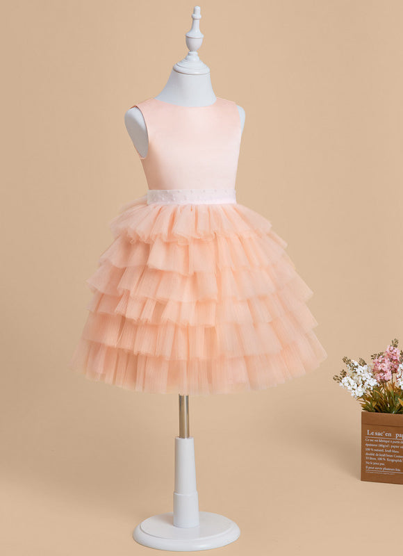 Robe Cérémonie Volants Pêche - gallery 2