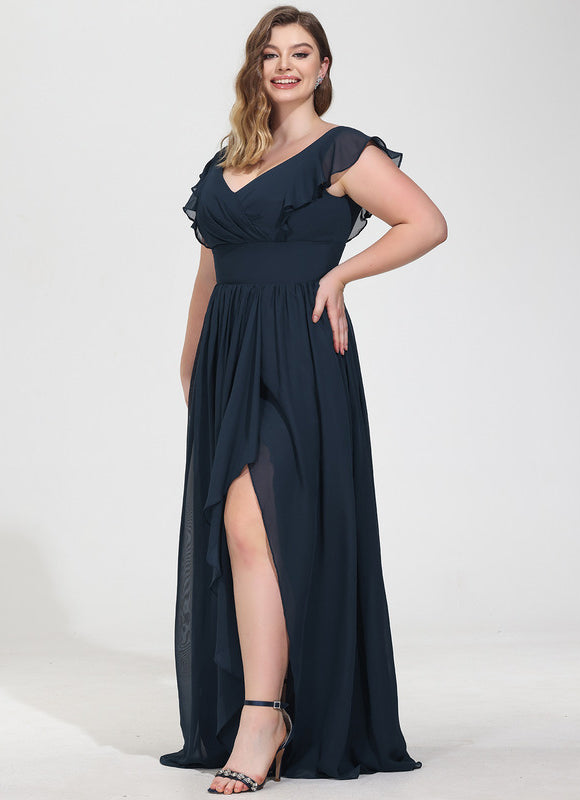 Robe Cérémonie Longue Volants Rose - gallery 7