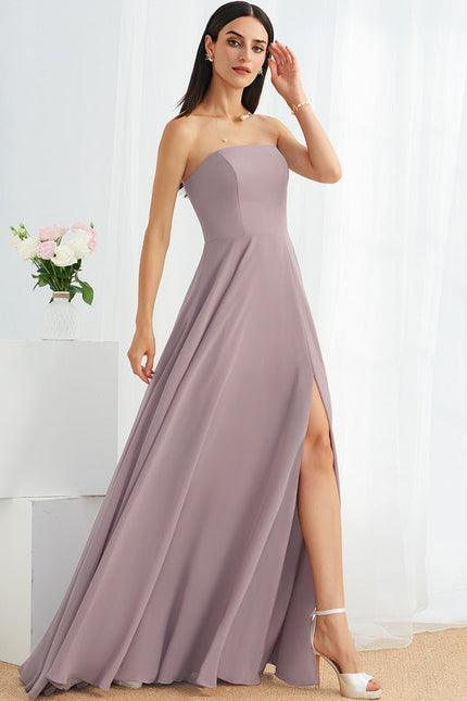 Robe Cérémonie Mousseline Taupe - gallery 2