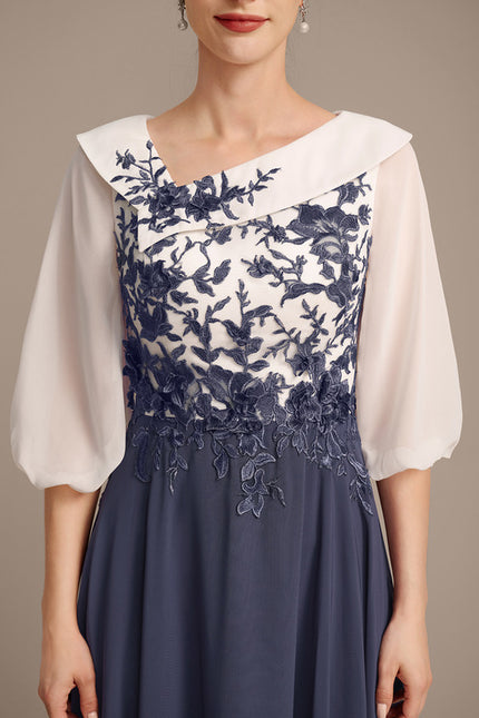 Robe Cérémonie Asymétrique Brodée - gallery 6