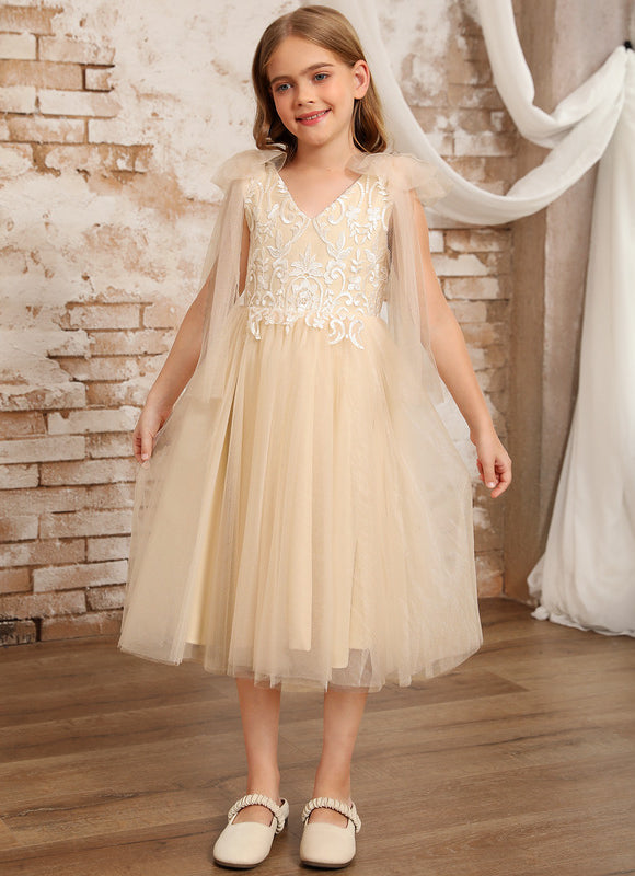 Robe Dentelle Beige Ceremonie - gallery 8