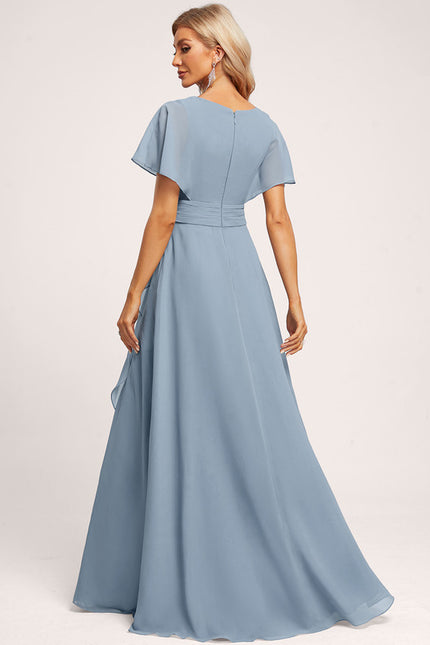 Robe Cérémonie Longue Volants Rose - gallery 1