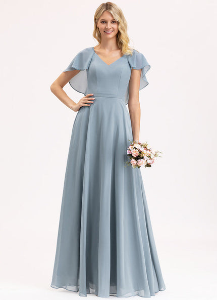 Robe Cérémonie Longue Volants Rose