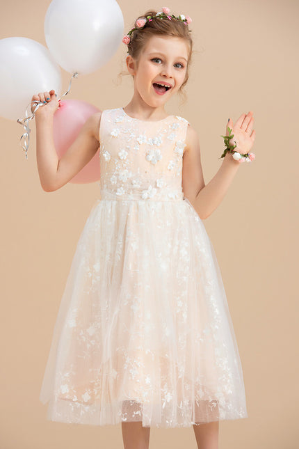 Robe Cérémonie Fleurie Étoilée