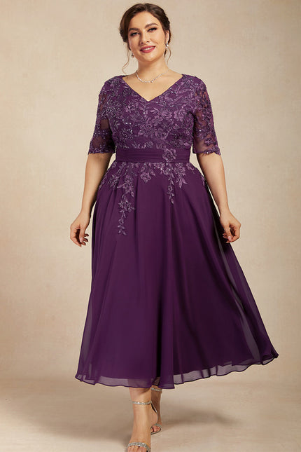 Robe Cérémonie Élegante Violet - gallery 7
