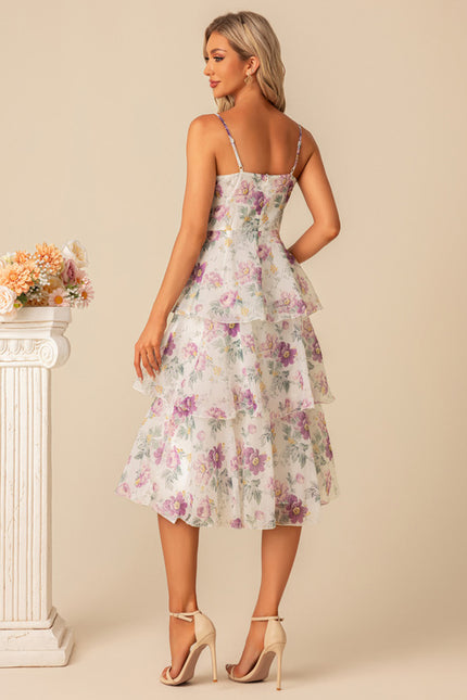Robe Cérémonie Fleurie Fluide - gallery 1