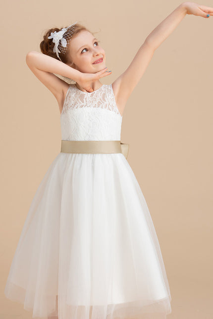 Robe Cérémonie Éclatante Blanche - gallery 2