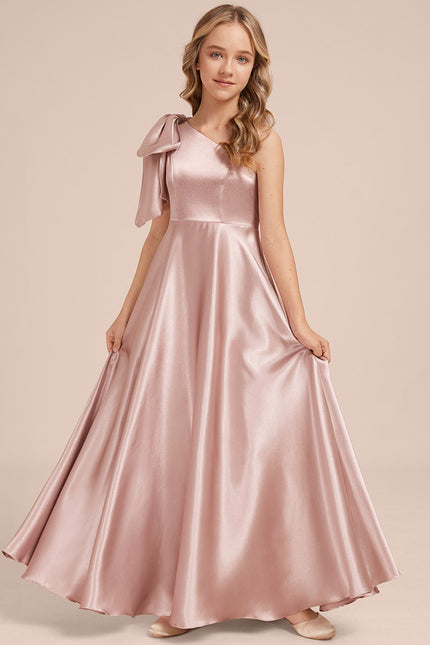 Robe Cérémonie Satin Rose Chic