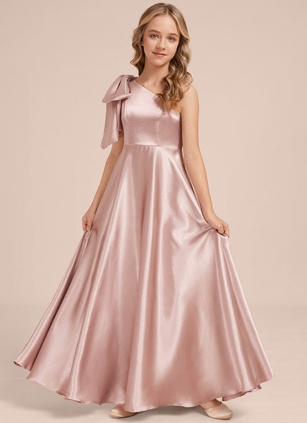 Robe Cérémonie Satin Rose Chic