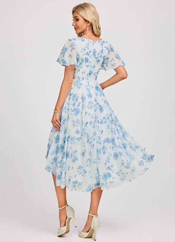 Robe Cérémonie Fluide Marine Élégante - gallery 5