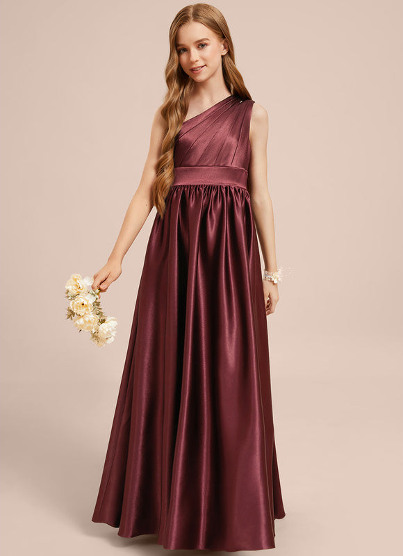 Robe Cérémonie Satin Bordeaux Élégante - gallery 5