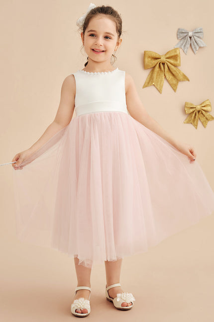 Robe Cérémonie Fille Tulle Satin