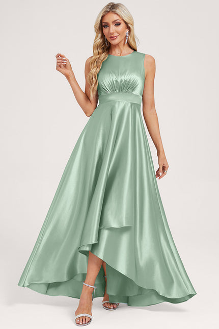 Robe Cérémonie Satin Vert Pastel