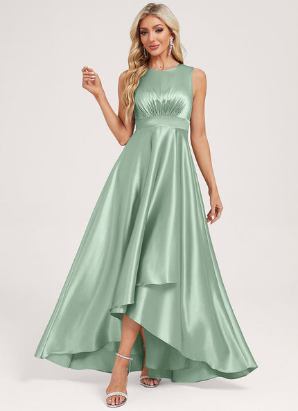 Robe Cérémonie Satin Vert Pastel