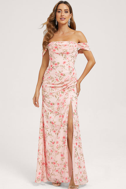 Robe Cérémonie Élégante À Décolleté - gallery 1