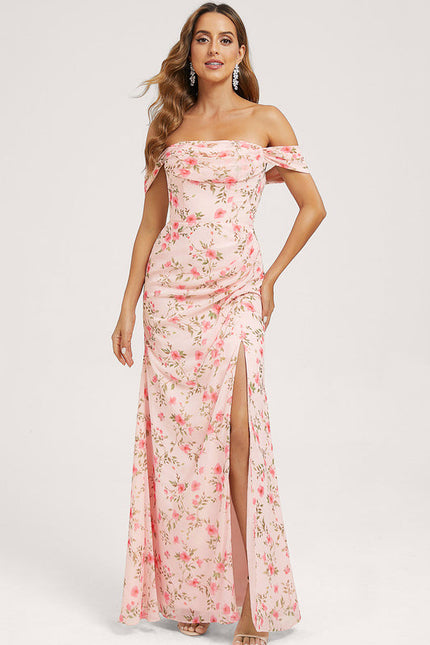 Robe Cérémonie Élégante À Décolleté - gallery 1