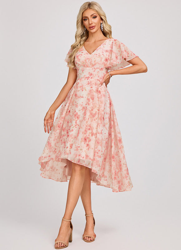 Robe Cérémonie Fluide Marine Élégante