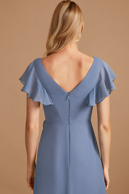 Robe Cérémonie Fluide Marine Élégante - gallery 6