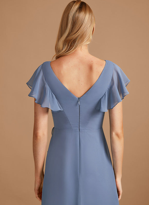 Robe Cérémonie Fluide Marine Élégante - gallery 6