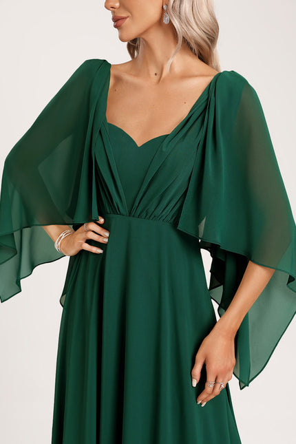 Robe Cérémonie Chic Émeraude Flottante - gallery 6