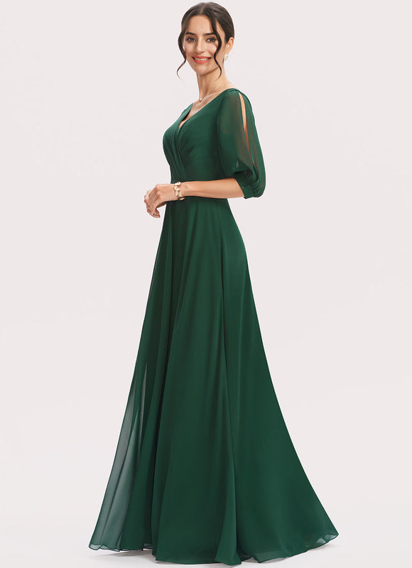 Robe Cérémonie Longue Volants Rose - gallery 2