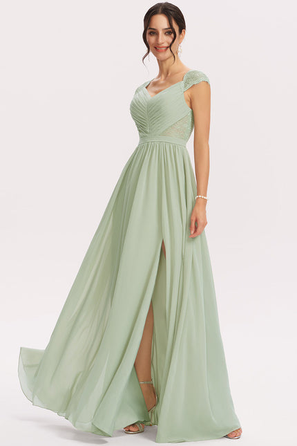 Robe Cérémonie Longue Rose Élégante