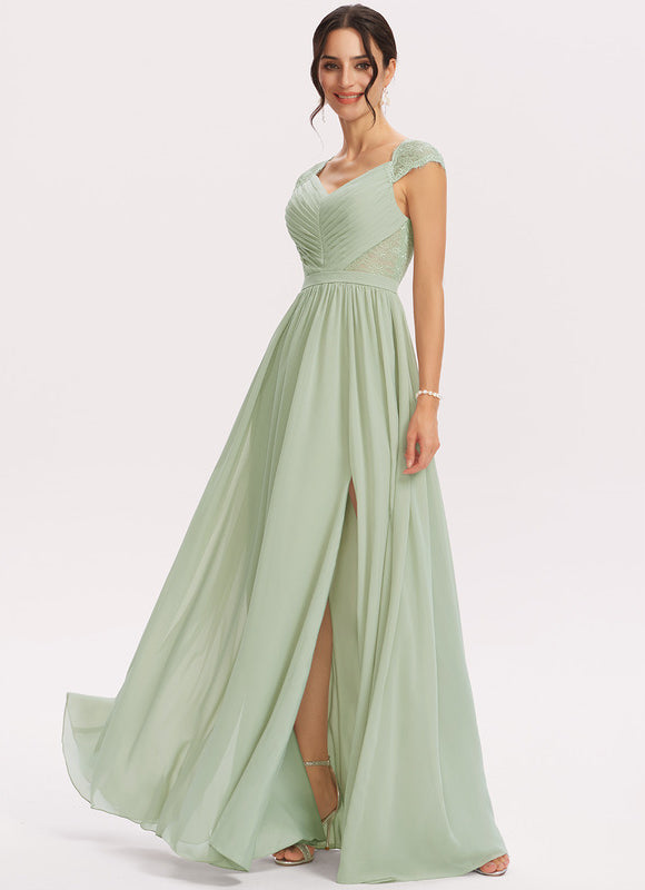 Robe Cérémonie Longue Rose Élégante