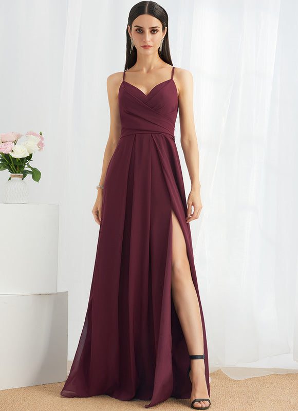 Robe Cérémonie Longue Volants Rose - gallery 1