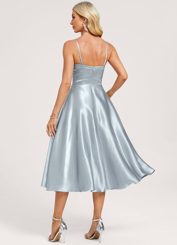 Robe Cérémonie Satinée Ciel - gallery 4