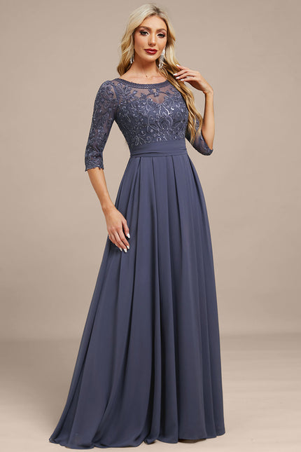Robe Ceremonie Femme Manche Longue - gallery 3