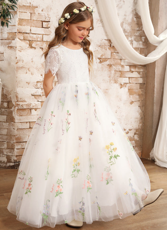 Robe Cérémonie Tulle Navy Floral - gallery 9