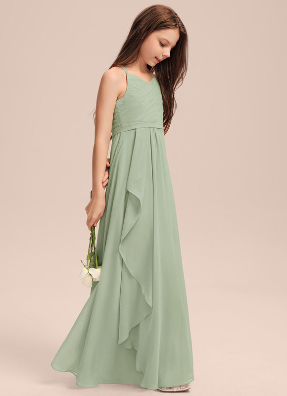 Robe Cérémonie Mousseline Bleu Pastel - gallery 3