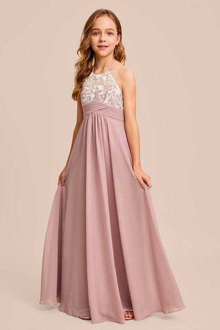 Robe Cérémonie Longue Rose Douce - gallery 4