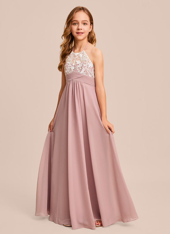Robe Cérémonie Longue Rose Douce - gallery 4