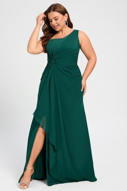 Robe Cérémonie Élégance Asymétrique Vert - gallery 8