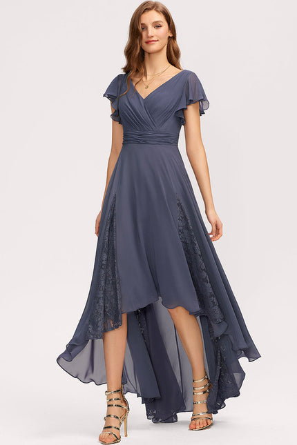 Robe Cérémonie Dentelle Asymétrique - gallery 3