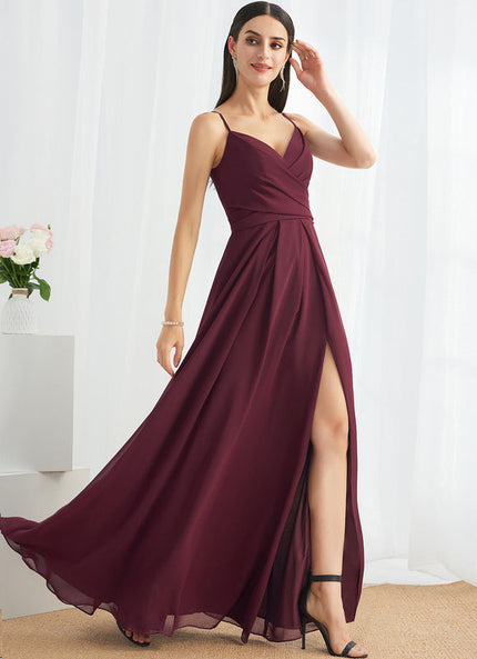Robe Cérémonie Longue Volants Rose