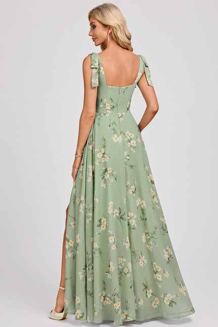 Robe Cérémonie Mousseline Verte - gallery 5