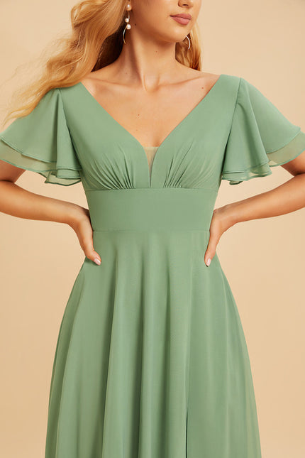 Robe Cérémonie Longue Volants Rose - gallery 5