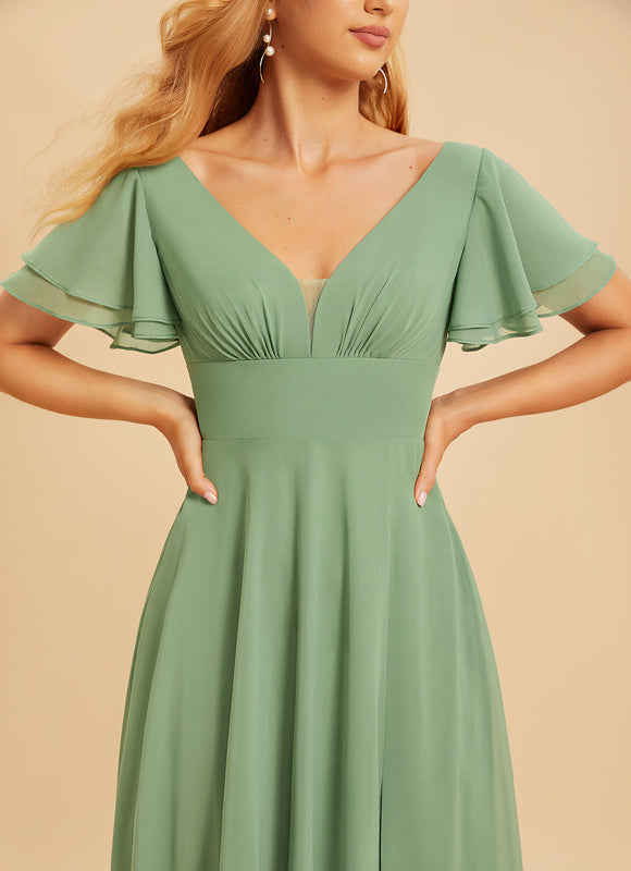 Robe Cérémonie Longue Volants Rose - gallery 5