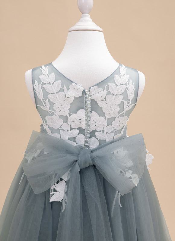 Robe Cérémonie Tulle Bleu Pâle - gallery 8