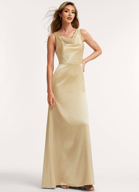 Robe Cérémonie Satin Doré