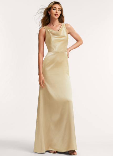 Robe Cérémonie Satin Doré