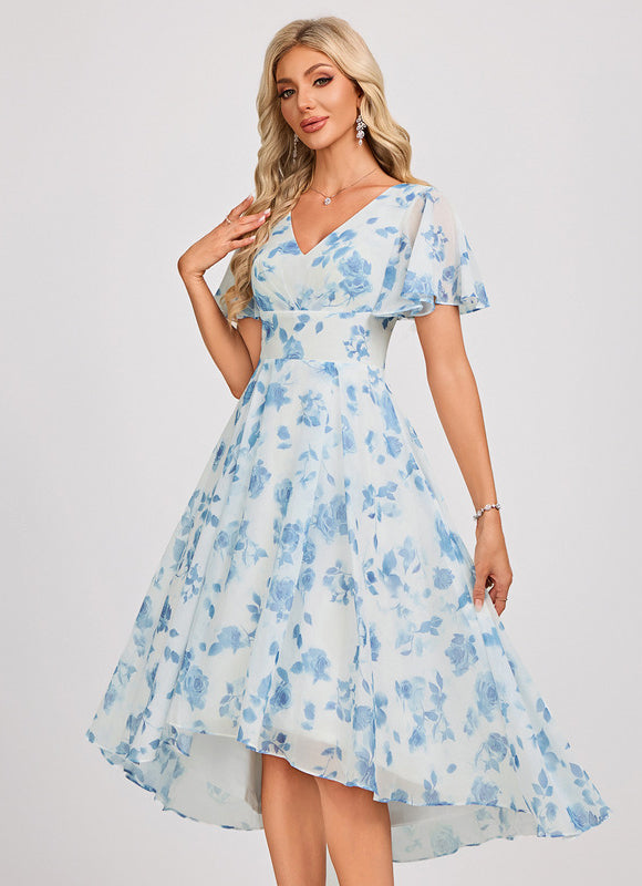 Robe Cérémonie Fluide Marine Élégante - gallery 3