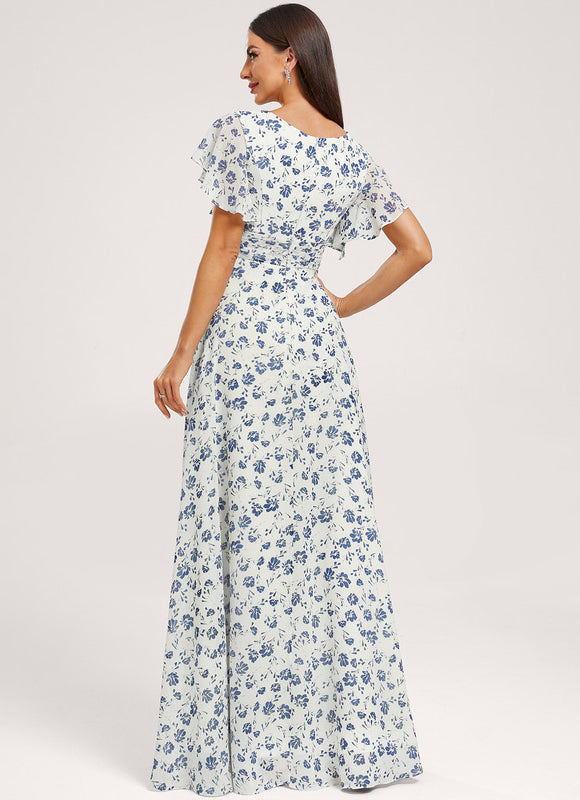 Robe Cérémonie Longue Volants Rose - gallery 4