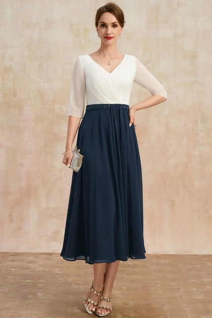 Robe Cérémonie Vaporeuse Bicolore Élégante - gallery 3