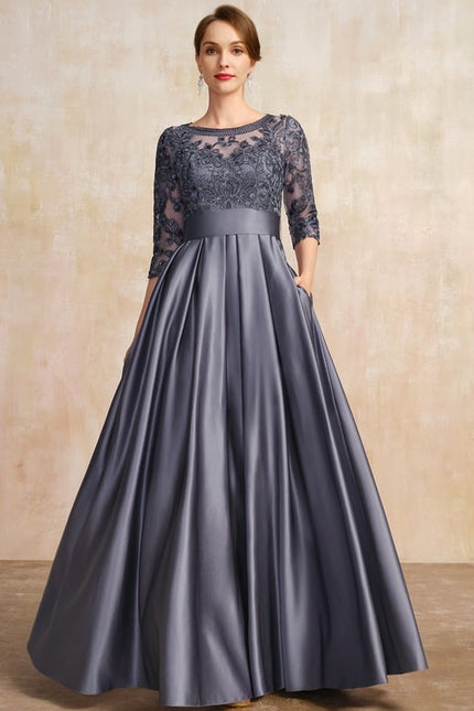 Robe Ceremonie Gris Perle
